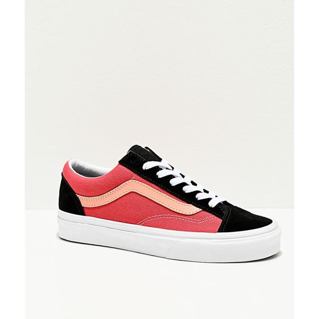 ヴァンズ Vans レディース スケートボード シューズ 靴 Vans Style 36 Salmon And Black Skate Shoes Orangeの通販はau Pay マーケット フェルマート