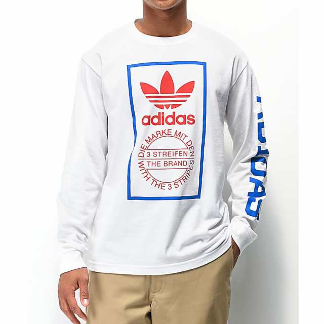 アディダス ADIDAS メンズ 長袖Tシャツ トップス adidas Box Logo White Long Sleeve T-Shirt  Whiteの通販はau PAY マーケット - フェルマート