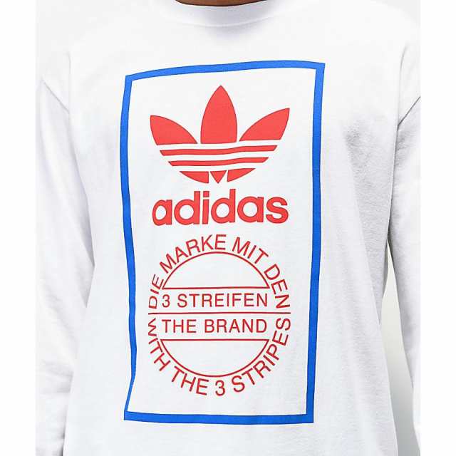 アディダス Adidas メンズ 長袖tシャツ トップス Adidas Box Logo White Long Sleeve T Shirt Whiteの通販はau Pay マーケット フェルマート