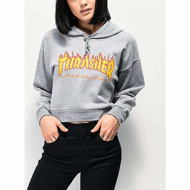 thrasher flame logo hoodie