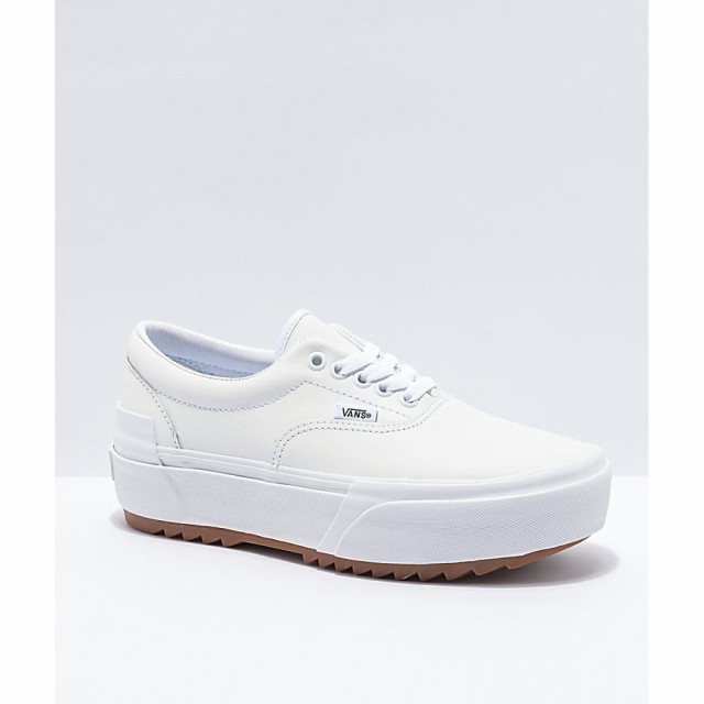 white leather platform shoes