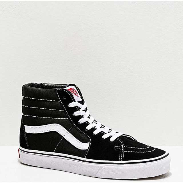 靴 Vans Sk8-Hi Black and White Skate 