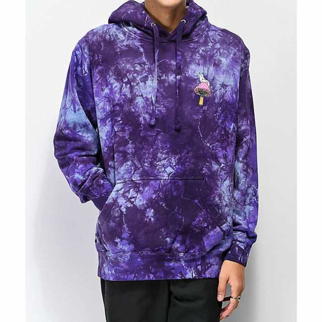 blue and purple tie dye hoodie