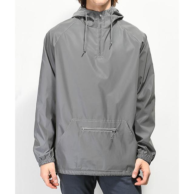 silver windbreaker jacket