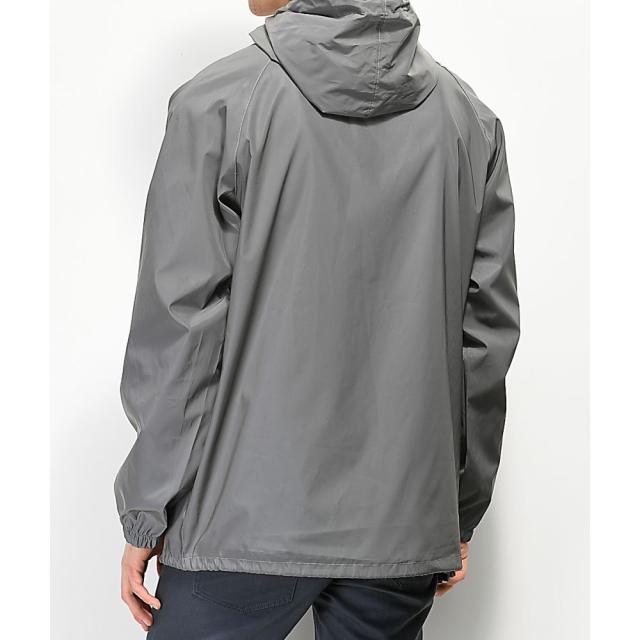 silver windbreaker jacket