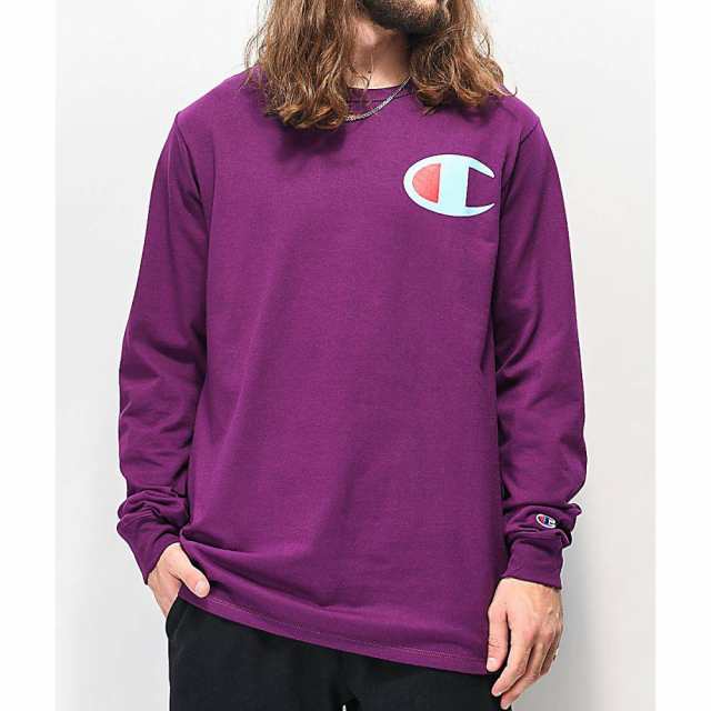 champion t shirt purple