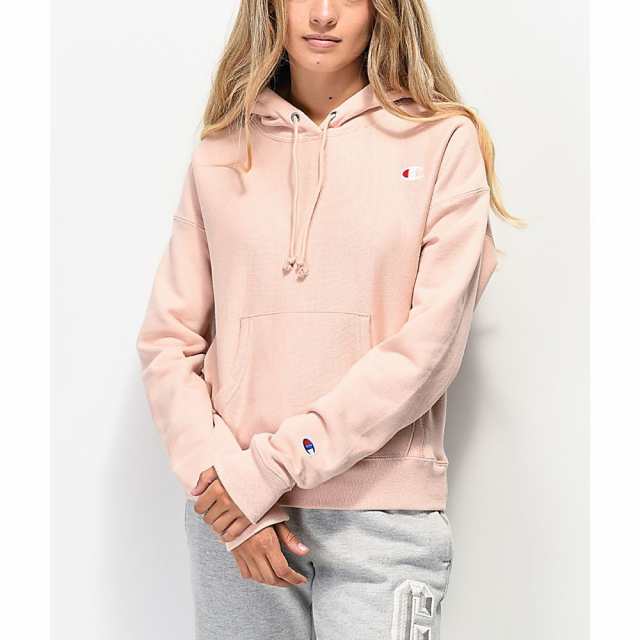 pink champion reverse weave hoodie