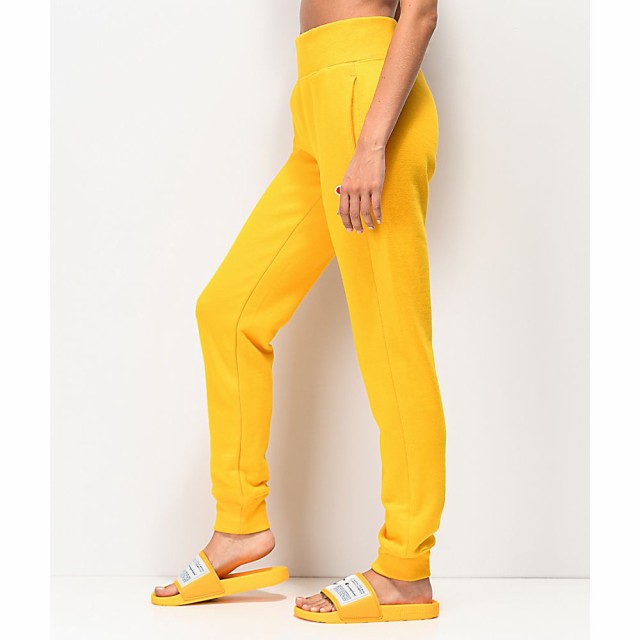 champion sweatpants yellow