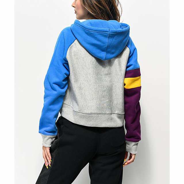 チャンピオン Champion レディース パーカー トップス Champion Reverse Weave Blue Grey And Purple Colorblock Half Zip Hoodie Blueの通販はau Pay マーケット フェルマート