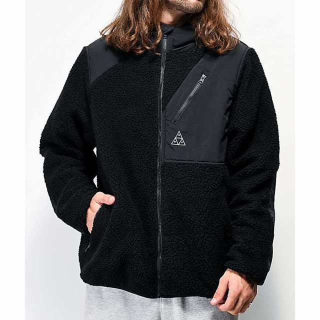 black tech fleece jacket