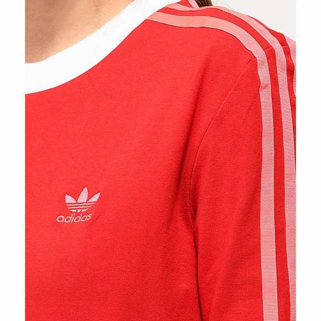 アディダス Adidas レディース 長袖tシャツ トップス Adidas 3 Stripe Scarlet Long Sleeve T Shirt Redの通販はau Pay マーケット フェルマート