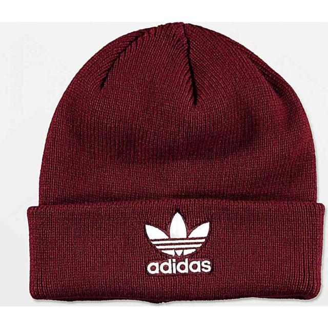 Burgundy adidas beanie Outlet
