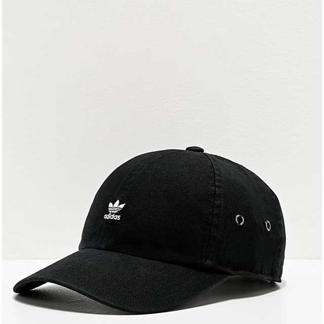 black strapback cap