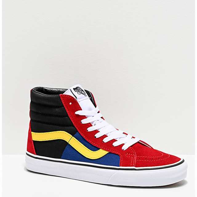 vans sk8 red black