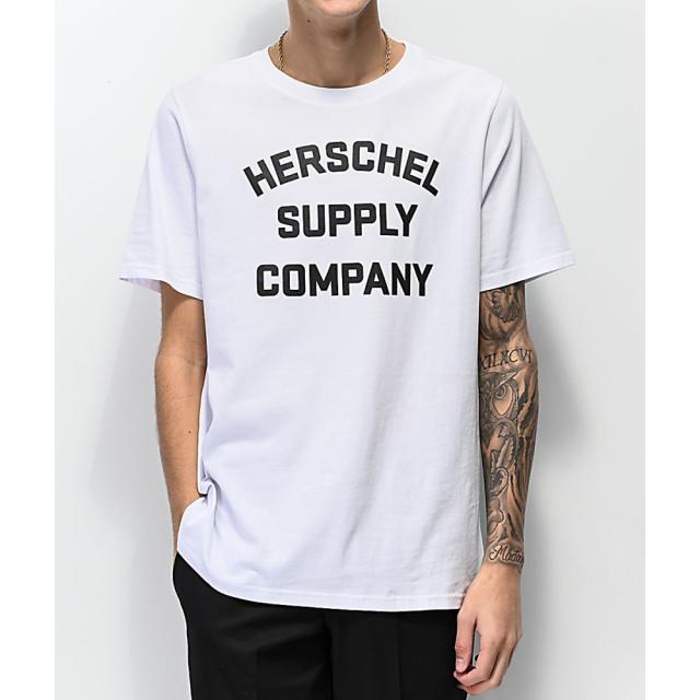 ハーシェル サプライ Herschel Supply メンズ Tシャツ トップス Herschel Supply Co Stacked Logo White T Shirt Whiteの通販はau Pay マーケット フェルマート