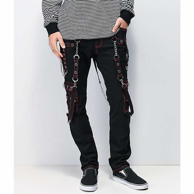 black and red tripp pants