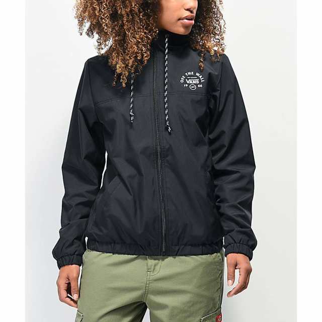 vans black windbreaker jacket