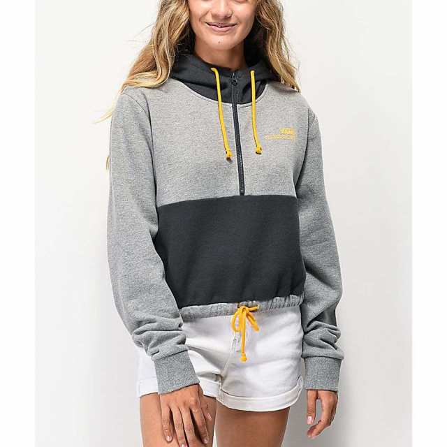 zipper crop hoodie