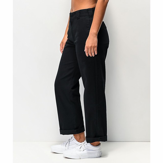 black cropped work pants