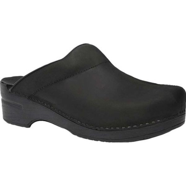 dansko black oiled clogs