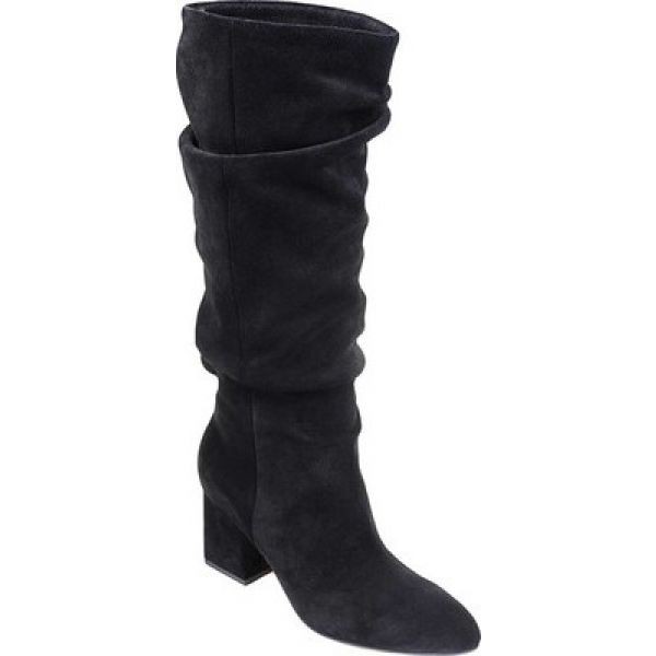 knee high black slouch boots