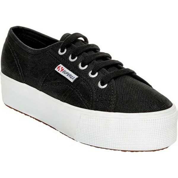 superga flatforms black