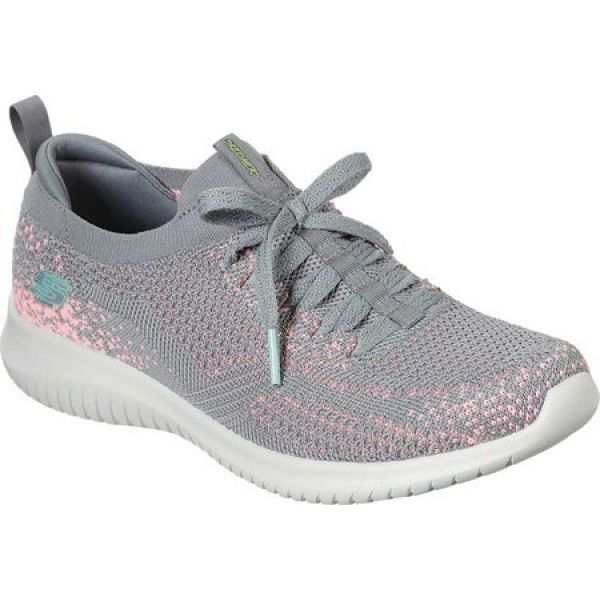 skechers gray pink