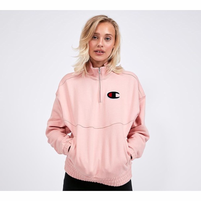 チャンピオン Champion レディース スウェット トレーナー トップス Rochester 1 4 Zip Sweatshirt Pinkの通販はau Pay マーケット フェルマート