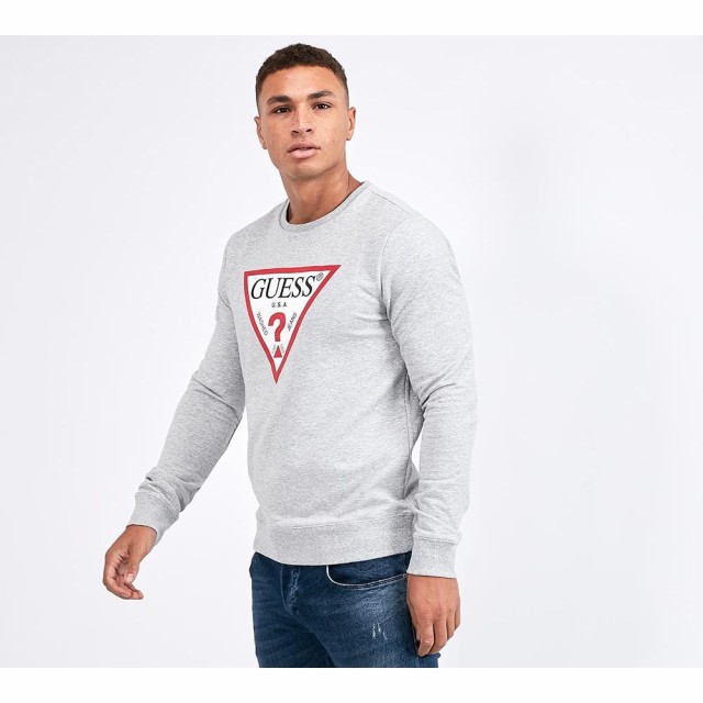 ゲス Guess メンズ スウェット トレーナー トップス Crew Neck Fleece Sweatshirt Light Heather Greyの通販はau Pay マーケット フェルマート