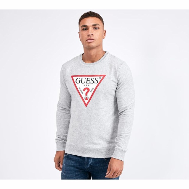 ゲス Guess メンズ スウェット トレーナー トップス Crew Neck Fleece Sweatshirt Light Heather Greyの通販はau Pay マーケット フェルマート