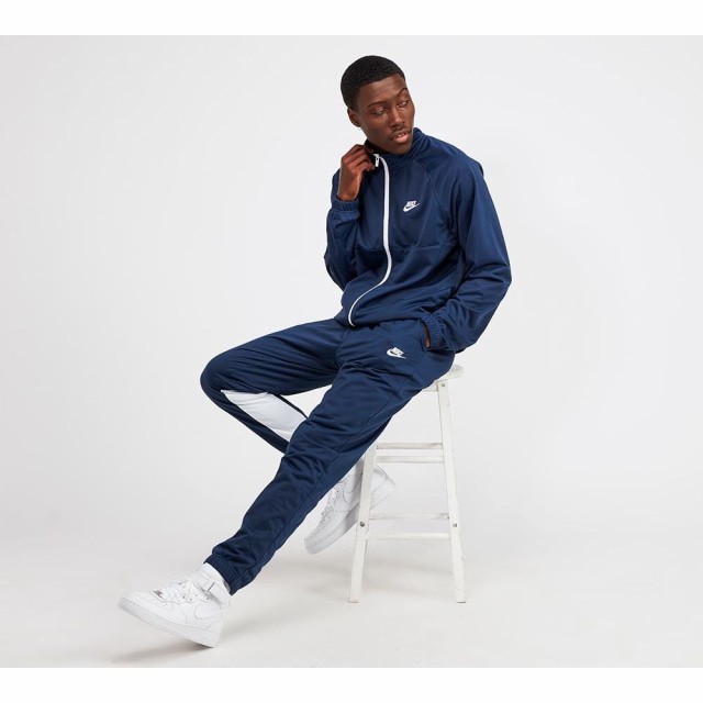 nike poly tracksuit navy