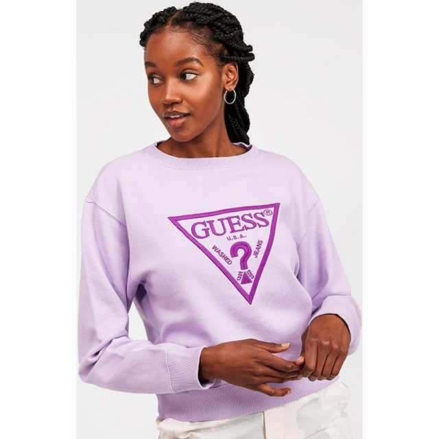 ゲス Guess レディース スウェット トレーナー トップス Neon Fleece Sweatshirt Lilac Foreverの通販はau Pay マーケット フェルマート