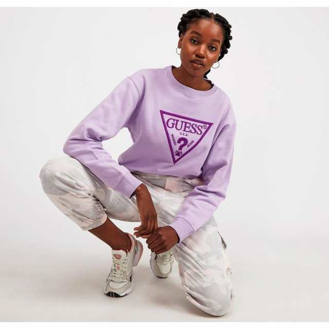 ゲス Guess レディース スウェット トレーナー トップス Neon Fleece Sweatshirt Lilac Foreverの通販はau Pay マーケット フェルマート