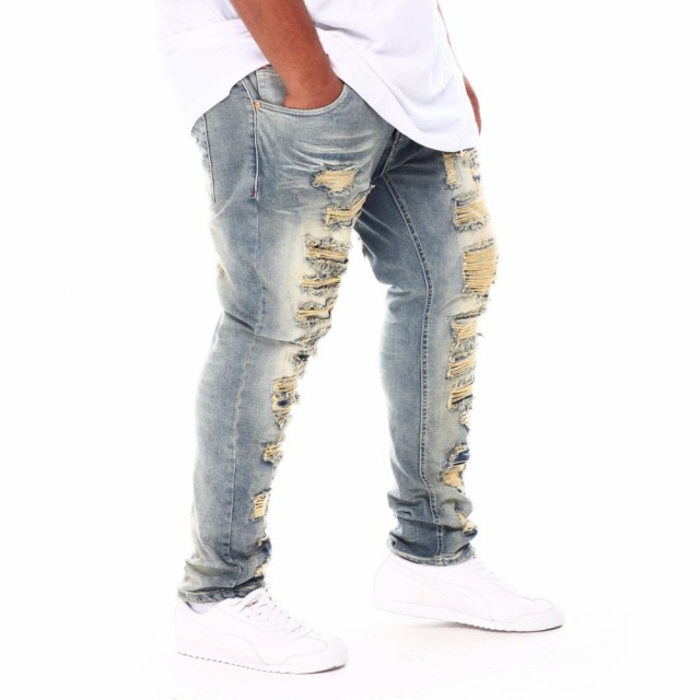 フロストオリジナルス Frost Originals メンズ ジーンズ・デニム ボトムス・パンツ shredded denim jeans  (bandt) Dirty Wash｜au PAY マーケット