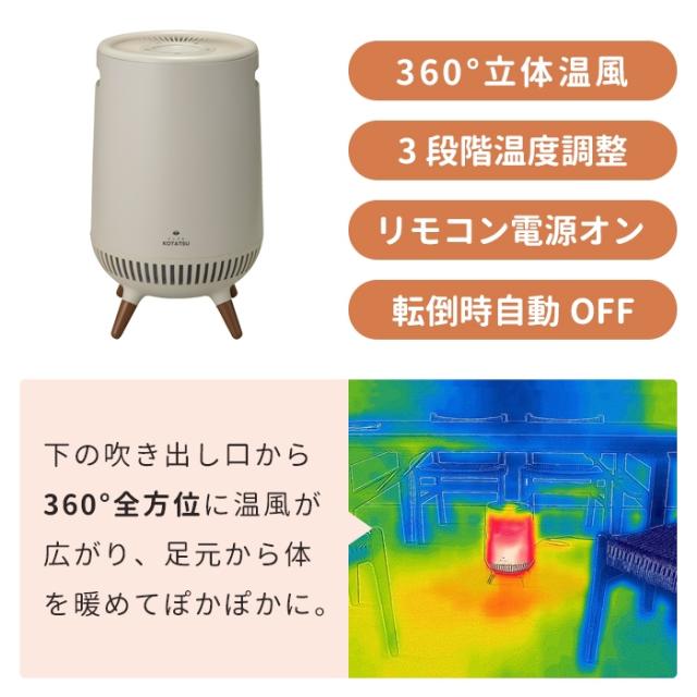 【値下げ】足元ヒーター テーブル下 コタツ 暖房 全方位 360度 セラミックヒーター 脚付 どこでもこたつ ダイニングテーブル下 足元 ヒーター おしゃれ 温風 電気ヒーター リモコン 寒さ対策 電気こたつ こたつヒーター 冬 家電 あったか 新生活 一人暮らし_2