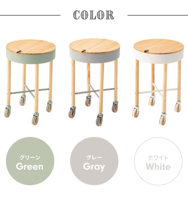 テーブル サイドテーブル 幅35 キャスター付き ナイトテーブル 北欧風 おしゃれ シンプル 収納スペース付き 天板取り外し可の通販は