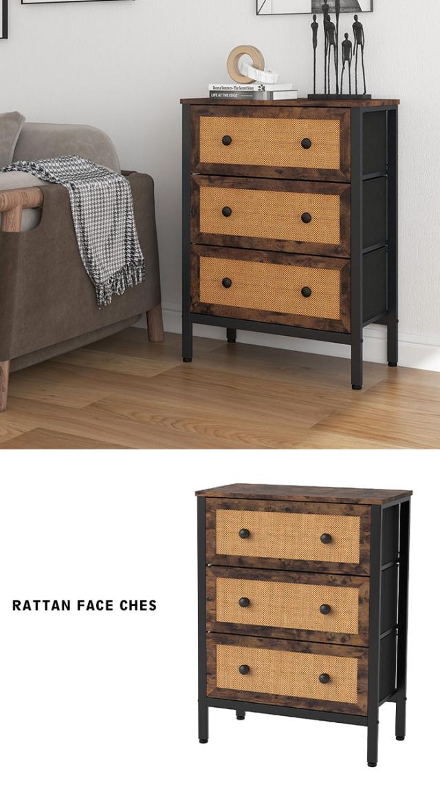 キャビネット サイドボード チェストラタン調 ラタン風 幅60cm 収納棚 キャビネット サイドボード チェスト ラタン調 ラタン風 引き出し付き