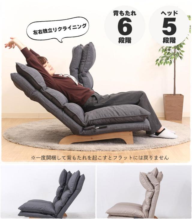 ローソファ リクライニング 座椅子ソファー 2人掛け ハイバック 幅140cm リクライニング チェア もこもこ ふかふか 二人掛け 2人掛_3