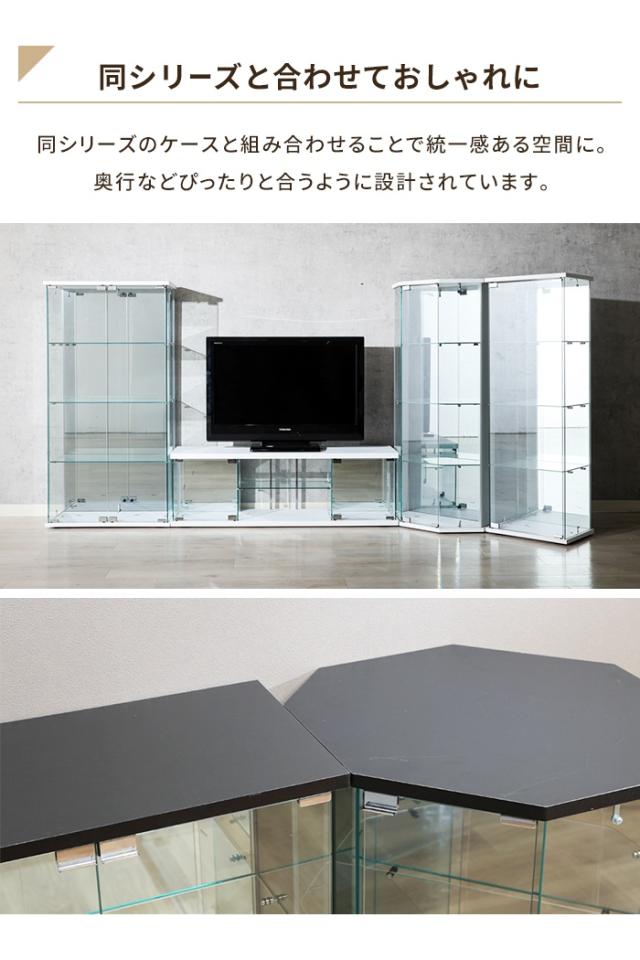 【値下げ】コレクションケース 4段 ワイドタイプ ガラス 扉付き 背面ミラー付き 幅60 奥行30 高さ120 ディスプレイ 推し活棚_5