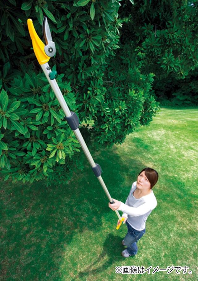 【値下げ】高枝切りバサミ 1.7〜4m 3段式 24段伸縮 高枝切り はさみ キャッチ機能 アンビル刃 枝切り 果実採り 園芸 農業_2