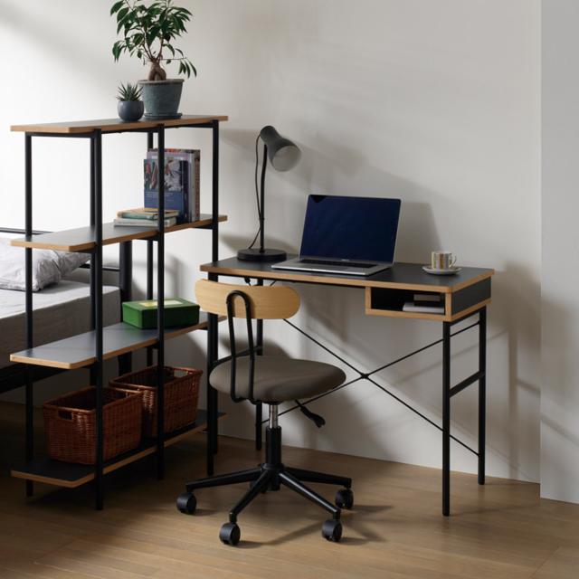 値下げ デスク おしゃれ 北欧 机 幅90 奥行45 高さ72 デスク 棚付き