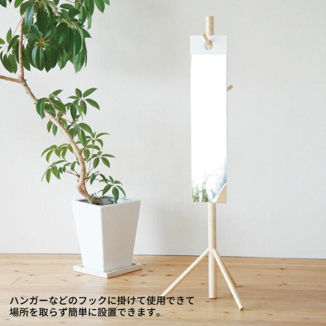 【値下げ】フックミラー ミラー スタンド 鏡 全身 ハンガーミラー 吊り下げ ウォールミラー 省スペース