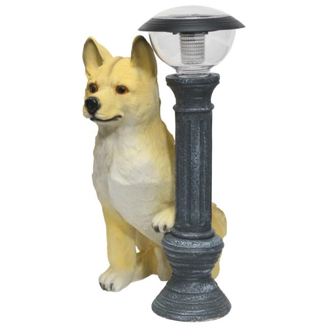 ソーラーライト 柴犬タロー 照明/太陽光/フット/ライト/灯/外灯/屋外/置物/オーナメント/インテリア/ 玄関/庭_1