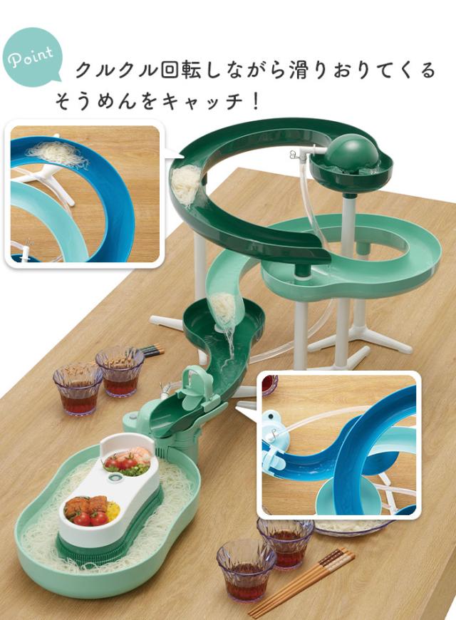 流しそうめん スライダー 流しそうめん器 回転 くるくる 720 ツイスト