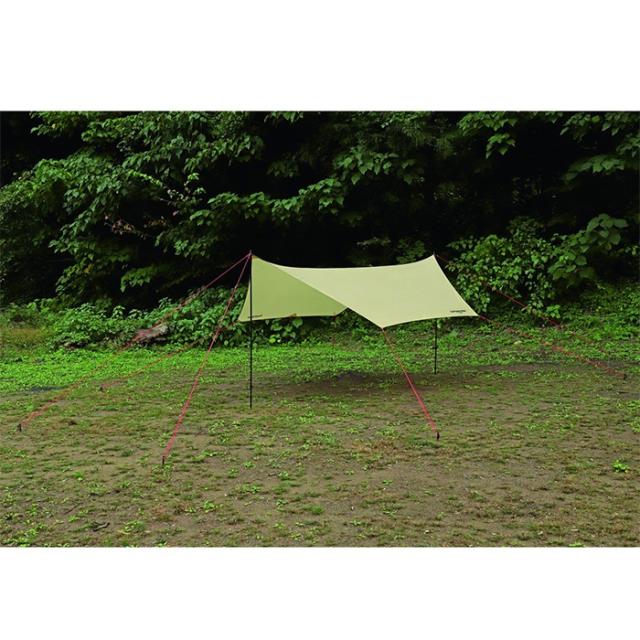 タープ ヘキサタープ テント 6角形型 350×280 ポール付き 2〜4人用
