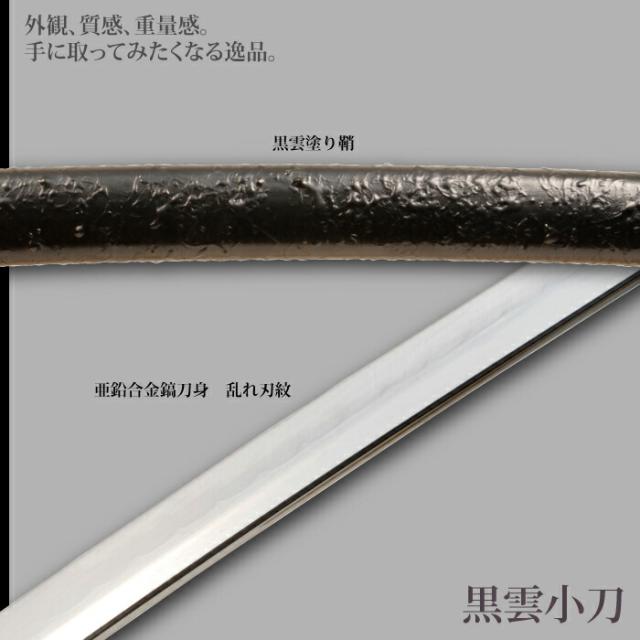 日本刀 雲シリーズ 黒雲 小刀 脇差し 模造刀 鑑賞用 刀 日本製 侍 サムライ 剣 武器 レプリカ 幕末時代 おもちゃ お土産 おみやげ プレゼント 外国人 喜ぶ 新選組 新撰組 時代劇 稽古 芝居 お芝居 小道具 玩具 仮装 変装 コスプレ_2