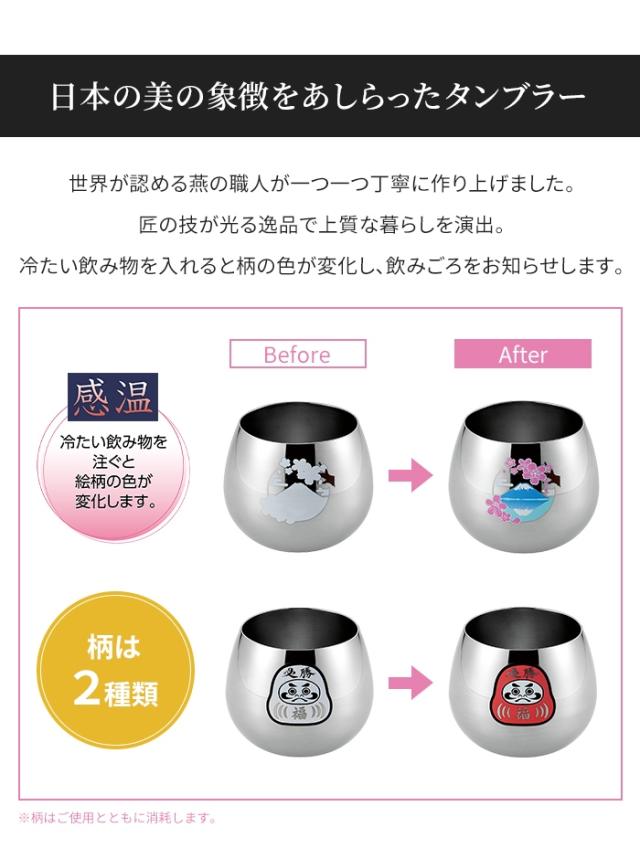 【値下げ】ステンレスタンブラー 390ml 2個組 スイングタンブラー 感温 桜と富士 ステンレス製 タンブラー ゆらゆら スイング 氷が入れやすい ウィスキー グラスタンブラー  ロックカップ 可愛い おしゃれ スタイリッシュ 贈り物 ギフト_2
