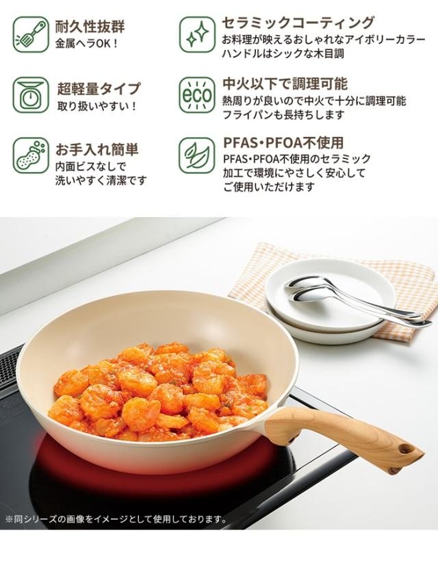 フライパン 26cm/炒め鍋 28cm/兼用ガラス蓋/卵焼き器/ターナー 5点セット ガス火専用 深型フライパン 中華鍋 ふた付き フッ素加工 ダイキャスト製 超軽量 フライパン 26cm⁄炒め鍋 28cm⁄兼用ガラス蓋⁄卵焼き器⁄ターナー 5点