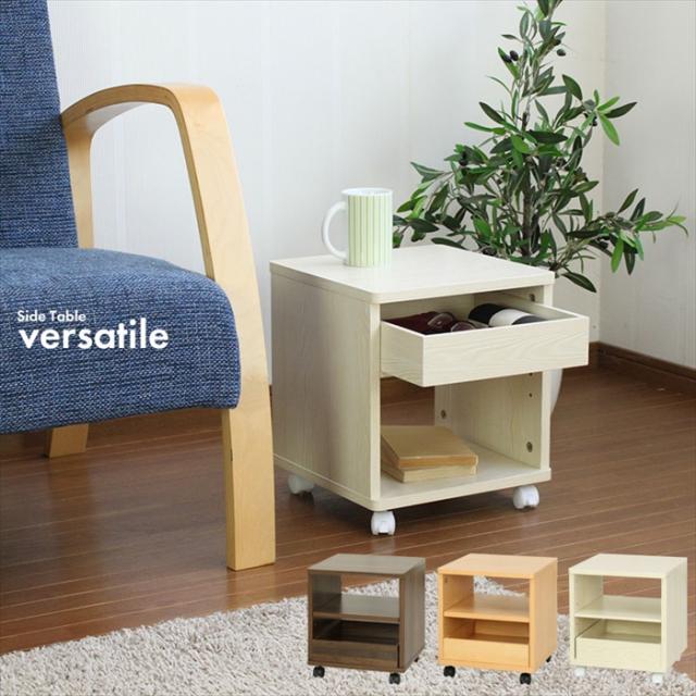 サイドテーブル おしゃれ 万能台 サイドテーブル ブラウン ナチュラル  幅30 奥行30 高さ34.3 サイドテーブル キャスター ベッドサイドテーブル おしゃれ ベッドサイドテーブル シンプルの通販は 7,220円