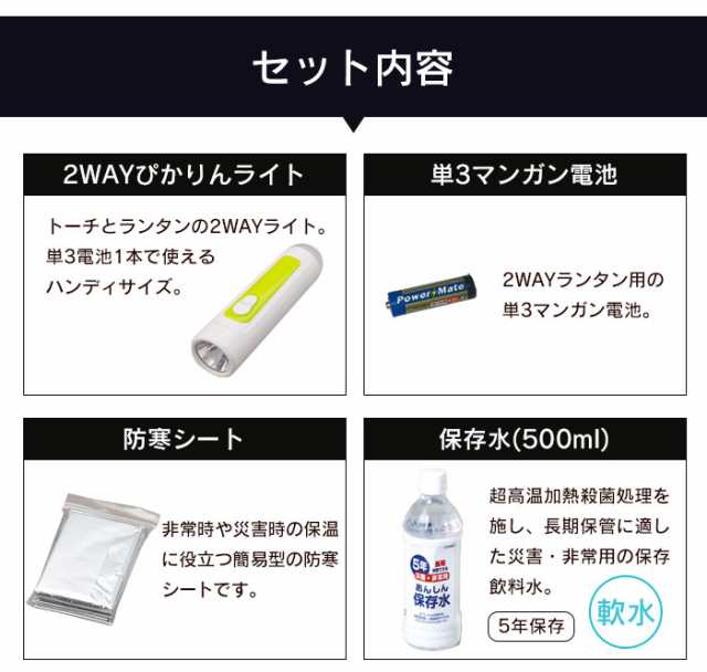 帰宅困難者支援セット 18点 防災セット A4サイズ 帰宅難民 災害備蓄用